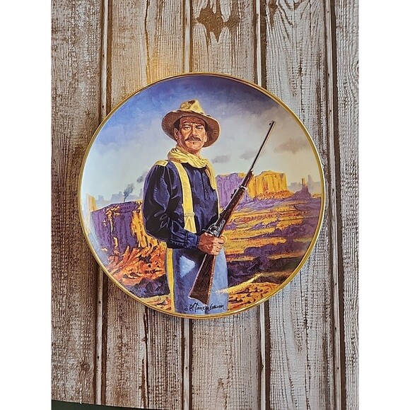 Franklin Mint Other - John Wayne Hero of the West Plate Robert Tannenbaum Franklin Mint Limited Ed